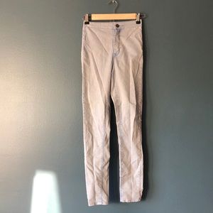 Denim material jeans